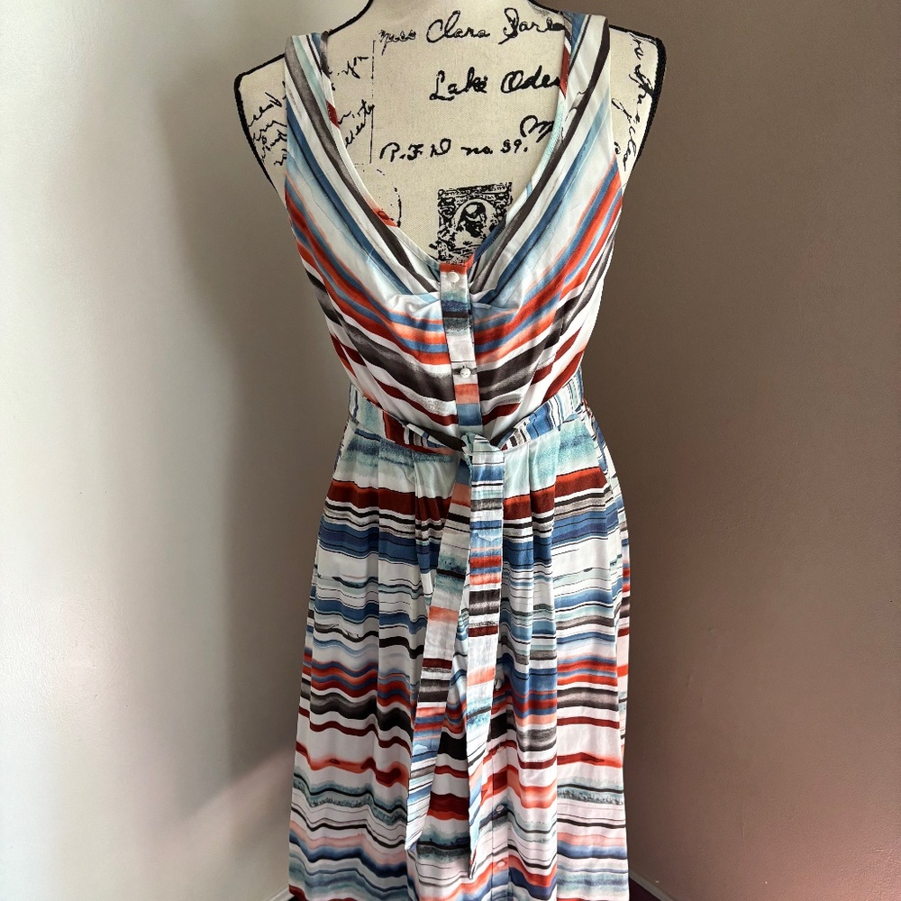 Anthropologie Moulinette Souers striped sleeveless dress